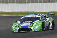 Biagi sulla Lamborghini Fassa in gara a Silverstone