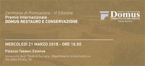 Fassa Bortolo Cerimonia di consegna - Premio Domus Restauro e Conservazione 2018